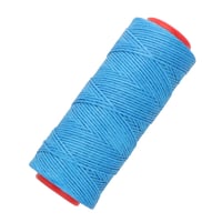 Sky Bleu 1 mm Cordon Polyester Ciré 