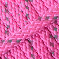 Reflectable Neon Pink PPM Cord - Ø 8mm. (flat/coreless)