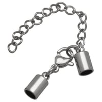 Nickel 4 mm Bracelet Cord End
