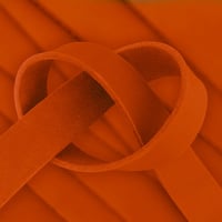 Orange 30 mm Greased Leather Strap (Pull-Up Leather) - Ca. 140cm