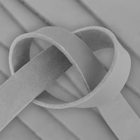 Pastel Grey 40 mm Greased Leather Strap (Pull-Up Leather) - ca. 140 cm