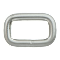 Square Ring 'Stainless Steel' Pearl Nickel 20 x 4 mm