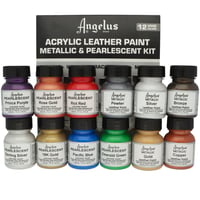 Pearlescent & Metallic Paint Kit - Angelus Acrylic Leather Paint - 12 x 29.5 ml (1 oz.)