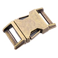 Metal Side Release Buckle - Antique Brass (25 mm)