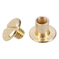 Chicago Screw Brass Plated 4 x 5 mm