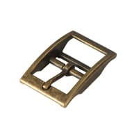 Double-Barred Belt Buckle Antique Brass 20 mm
