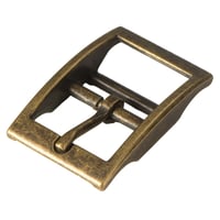 Double-Barred Belt Buckle Antique Brass 25 mm