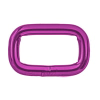 Square Ring 'Stainless Steel' Pink 20 x 4 mm
