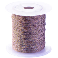 Pink - Round Metallic Jewellery Cord - 1mm