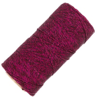 Pink Metallic - 1.00 mm - Linhasita Waxed Polyester Cord (PE-4)