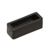 Noir Passant plat en plastique 20 mm