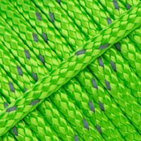 Reflectable Neon Green PPM Cord - Ø 6mm. (hollow)