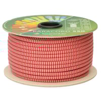 Poppy Red & White Shockwave Paracord 550 Type III - 30 m