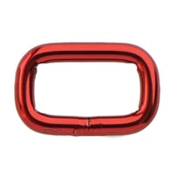 Square Ring 'Stainless Steel' Red 20 x 4 mm