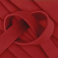 Red 20 mm Greased Leather Strap (Pull-Up Leather) - Ca. 140 cm