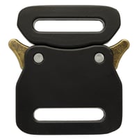 25mm - Large Black / Antique Brass Metal Safe Lock Buckle