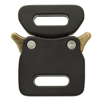14 mm - Black / Antique Brass Metal Safe Lock Buckle