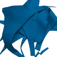 'Sapphire Blue' Greased Leather Scraps Sheet (350 g - 750 g)