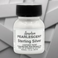 Sterling Silver - Angelus Pearlescent Leather Paint - 29.5 ml (1 oz.)