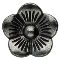 Slider Bead Flower - Gun Metal