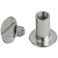 'Nickel Plated' 8 x 5 mm Double-Sided Chicago Screw