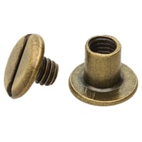 Chicago Screw Antique Brass 6 x 4 mm