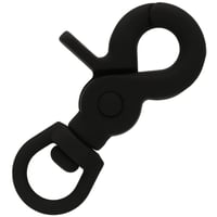 Black Silicone 60 mm Swivel eye Clip Carabiner 