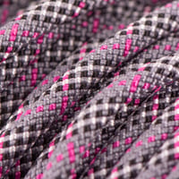 Tartan Fuchsia & Charcoal Gris - Corde pour Laisse de Chien - Ø 10 mm PPM
