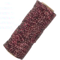 Terra Waxed Cords 1.0 mm - 50 meter - Black & Pink Metallic