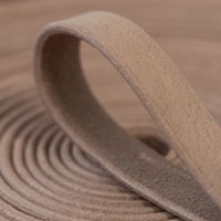 25mm Flat Top Grain Leather Strap - Natural