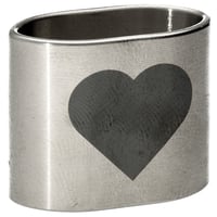 Stainless Steel Cord Tube 'Heart' 20 mm