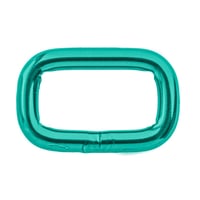 Square Ring 'Stainless Steel' Turquoise 20 x 4 mm