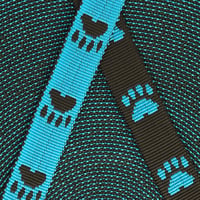 Weave Webbing Paw Blau & Schwarz 25 mm 