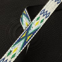 Blau 20 mm Hitched Gurtband mit Aztekenmuster