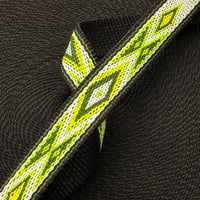 Green 20 mm Aztec Print Hitched Webbing