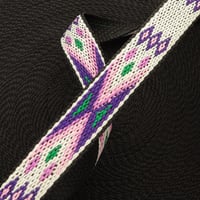 Purple 20 mm Aztec Print Hitched Webbing