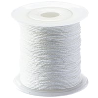 Weiß - Runde metallische Schmuckkordel - 1mm