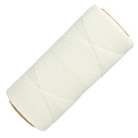 White - 1.00 mm - Braided Linhasita Waxed Polyester Cord (PE)