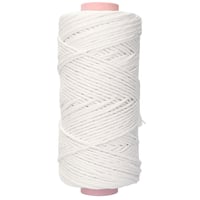 Snow White 3 mm. Macramé Cotton Cord (Single Strand) - 150 m