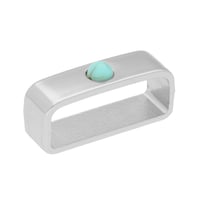 Silver Passant Ring 'Mineral Stone' - 25 mm