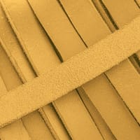 Lanière en cuir graissé Jaune Ocre de 10 mm (cuir Pull-Up) par mètre