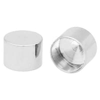 Silver 10 mm Premium End Caps - 1| 10 | 50 | 100 Pieces