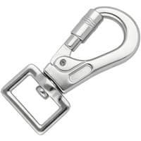 Nickel Plated Snap Hook with Lock 70 mm - 20 mm Nickel Plated Snap Hook with Lock 70 mm - 20 mm