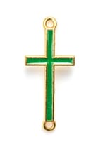 Croix En Métal Vert Or Contouré Croix En Métal Vert Or Contouré