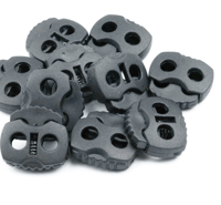 Cord Lock Grey - 20 x 20 mm