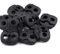 Cord Lock Black - 15 x 15 mm
