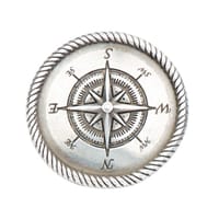 Concho avec Vis - Rond Boussole Argent - 29 mm Concho avec Vis - Rond Boussole Argent - 29 mm