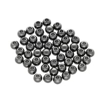 4 x 3,5mm - Set of 50 Brass Beads Round - Gun Metal