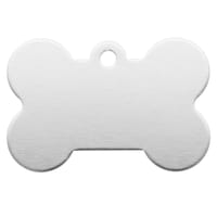 Aluminium Doge Bone Name Tag 'Silver' - 37 mm Aluminium Doge Bone Name Tag 'Silver' - 37 mm