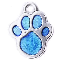 Dog Paw Charm Bleu Dog Paw Charm Bleu
